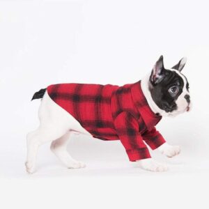 Frenchie World Shop Plaid Flannel Dog Shirt