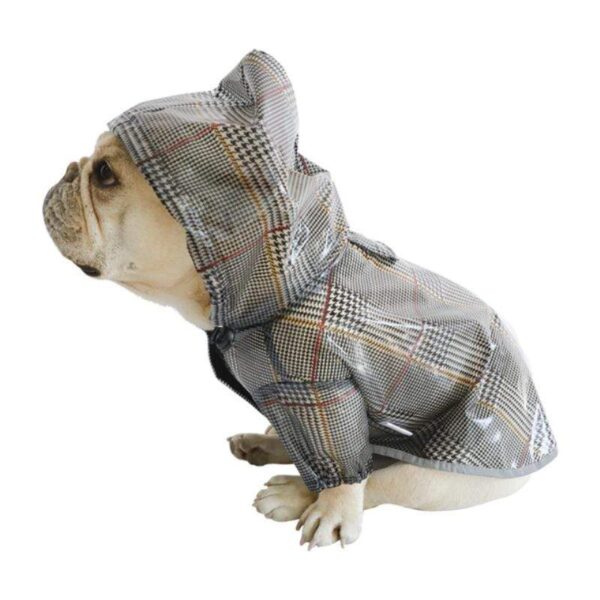 Frenchie World Shop Plaid French Bulldog Raincoat