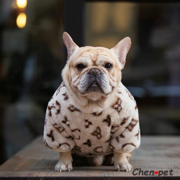 Frenchie World Shop hoodie Plush Leopard French Bulldog Sweatshirt