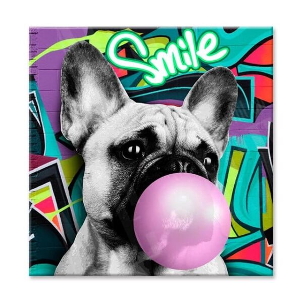 Frenchie World Shop 30x30cm no frame / B Pop Art French Bulldog Canvas Painting