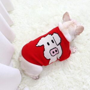 Frenchie World Shop Popping Bear & Pig French Bulldog Sweater