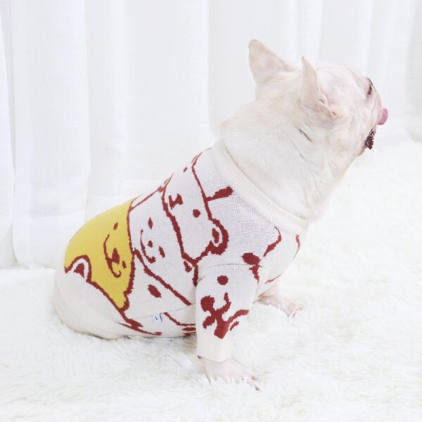 Frenchie World Shop Popping Bear & Pig French Bulldog Sweater