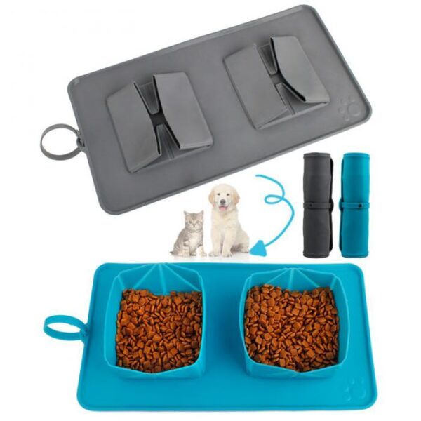 Frenchie World Shop Portable Foldable French Bulldog Silicone Bowl