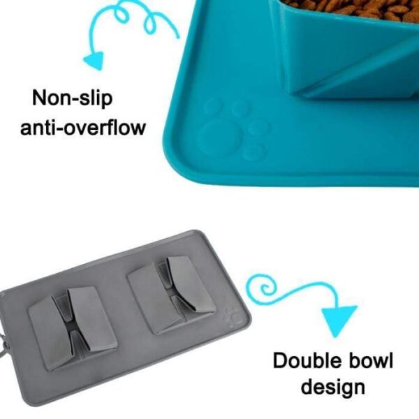 Frenchie World Shop Portable Foldable French Bulldog Silicone Bowl