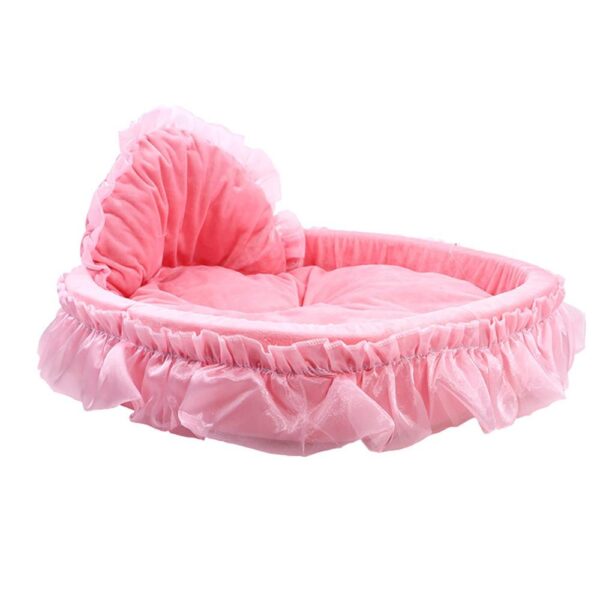 Frenchie World Shop Princess Plush Lace Dog Bed