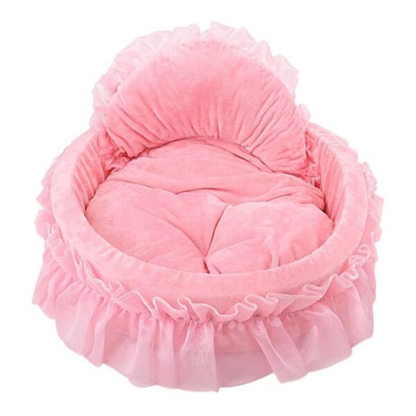 Princess Plush Lace Dog Bed - Frenchie World Shop