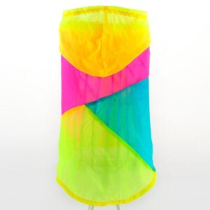 Frenchie World Shop Yellow / XS Rainbow Patchwork Waterproof Poncho