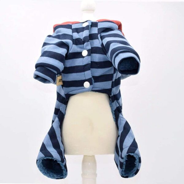 Frenchie World Shop Red & Blue Striped Dog Outerwear