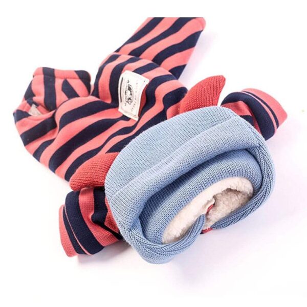 Frenchie World Shop Red & Blue Striped Dog Outerwear