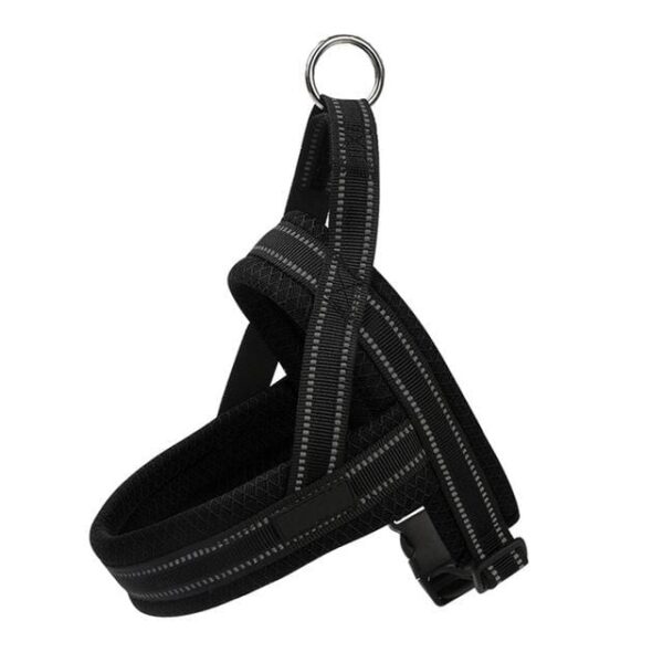 Frenchie World Shop Black Harness / XL Reflective Padded French Bulldog Harness and Leash Set