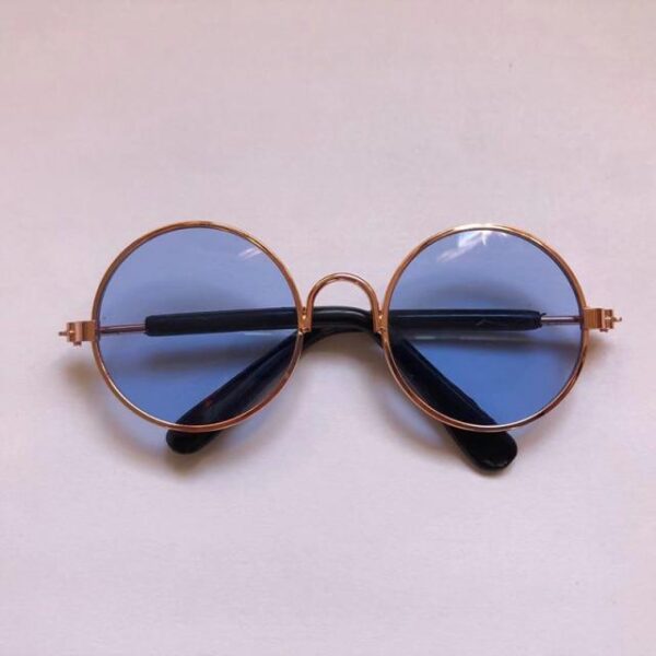 Frenchie World Shop 13 / L Retro Round French Bulldog Sunglasses