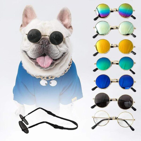 Frenchie World Shop Retro Round French Bulldog Sunglasses