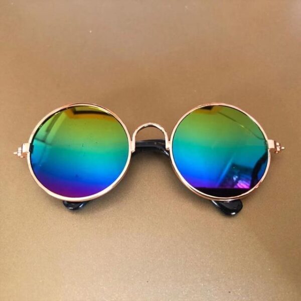 Frenchie World Shop 6 / L Retro Round French Bulldog Sunglasses