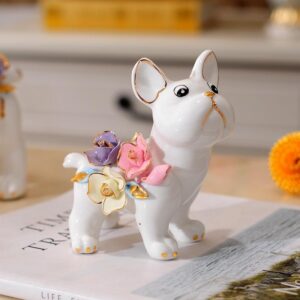 Frenchie World Shop Romantic Porcelain French Bulldog Statue