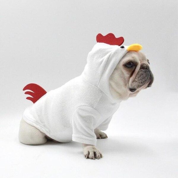 Frenchie World Shop White / L Rooster French Bulldog Hoodie