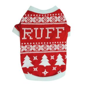 Frenchie World Shop Red / XS RUFF Christmas Dog Shirt