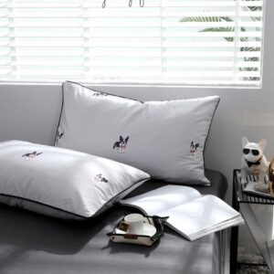 Frenchie World Shop Scandinavian French bulldog Bedding Set