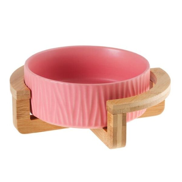 Frenchie World Shop Pink / L / CHINA Scandinavian Wooden Stand French Bulldog Bowl