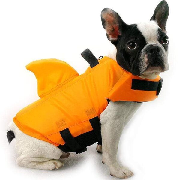 Frenchie World Shop Yellow / XL 28-40KG Shark Dog Safety Life Jacket
