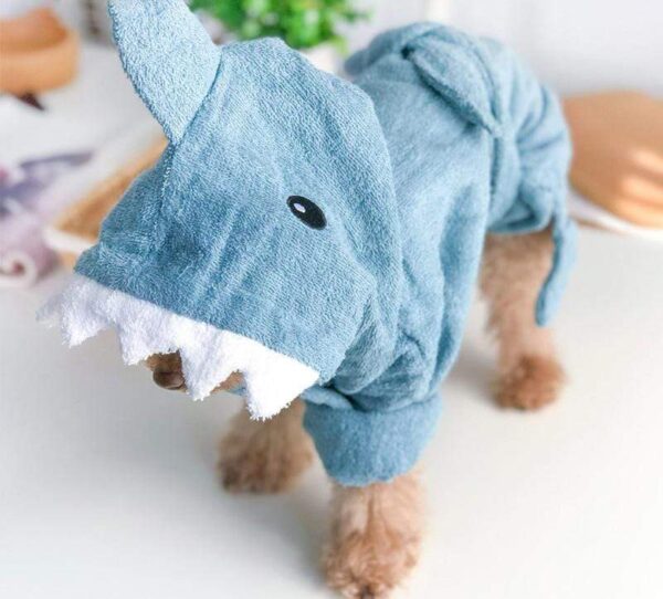 Frenchie World Shop Shark Terry Cloth Bathrobe
