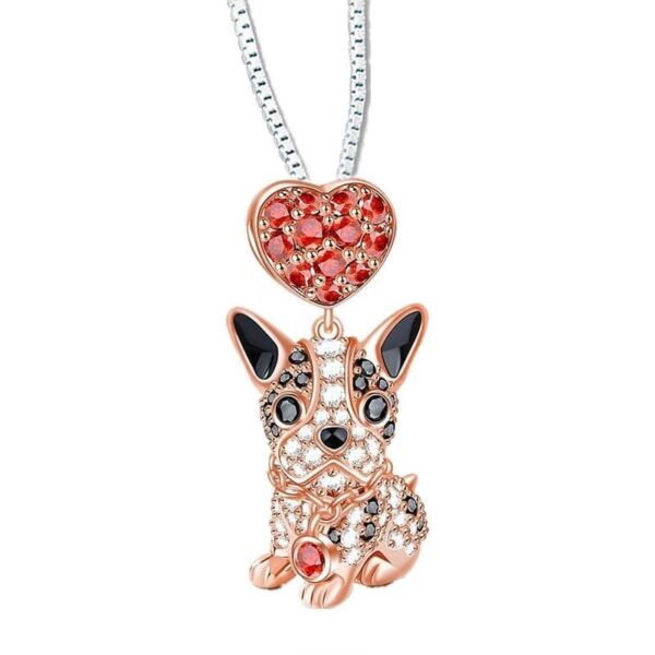 Frenchie World Shop Shine & Glam French Bulldog Pendant Necklace