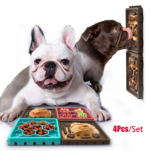 Frenchie World Shop Chocolate Silicone Dog Slow Feeding Mat