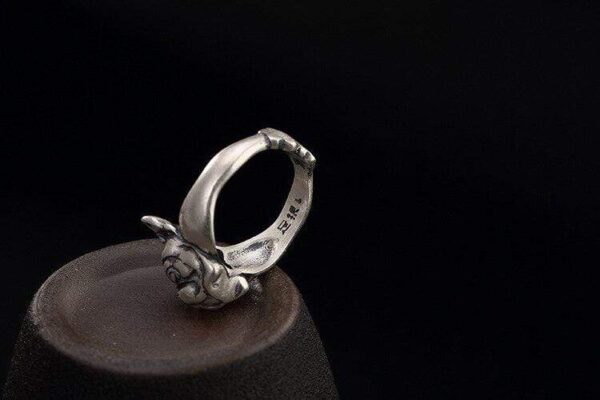 Frenchie World Shop Silver Handmade French Bulldog Ring