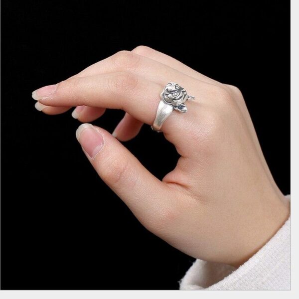 Frenchie World Shop Silver Handmade French Bulldog Ring