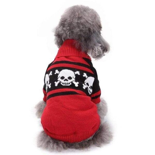 Frenchie World Shop Red / S Skulls Knitted Sweater