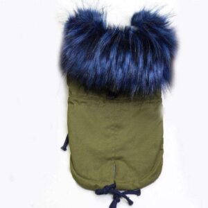 Frenchie World Shop green / S Slick Parka With Oversized Fur Collar