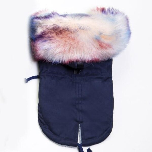 Frenchie World Shop navy blue / S Slick Parka With Oversized Fur Collar