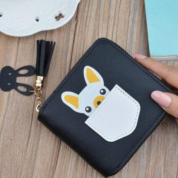 Frenchie World Shop Back Small French Bulldog Wallet Purse