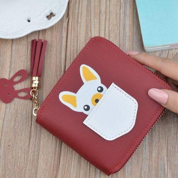 Frenchie World Shop Red Small French Bulldog Wallet Purse