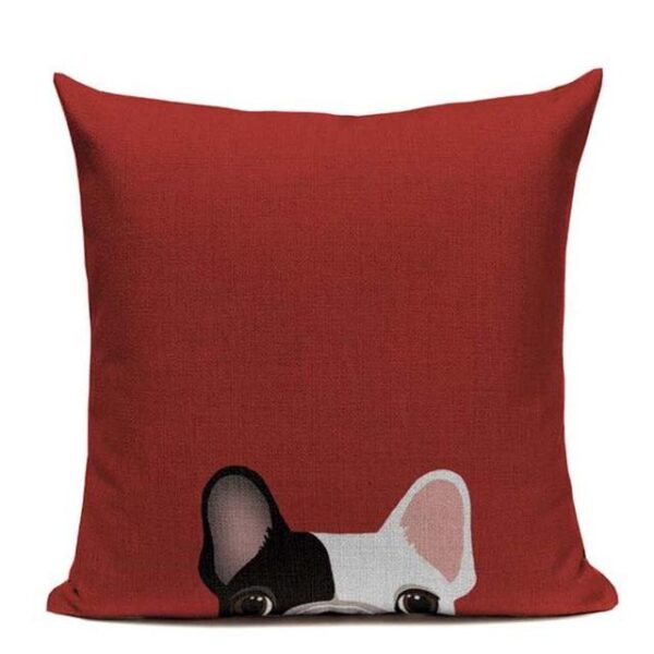 Frenchie World Shop Homeware 450mm*450mm / 5347 Sneaking Bulldog Pillowcase by Frenchie World®