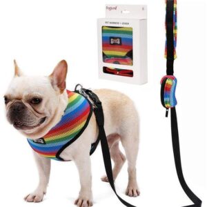 Frenchie World Shop rainbow / S 24-40cm chest Soft Breathable Rainbow French Bulldog Harness