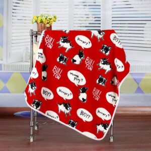 Frenchie World Shop Soft French Bulldog blanket