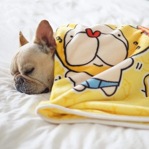 Frenchie World Shop Yellow / 100x70cm Soft Premium Grade French Bulldog Blanket