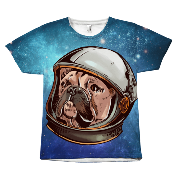 teelaunch All Over Print Space Frenchie All Over Unisex T-shirt / S Space Frenchie All Over Unisex T-shirt