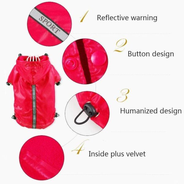Frenchie World Shop Sporty Waterproof Raincoat