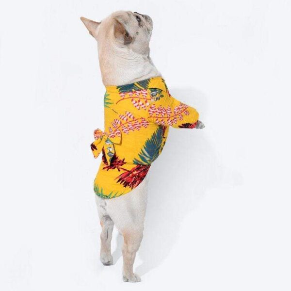 Frenchie World Shop Spring Summer Hawaiian French Bulldog Shirt