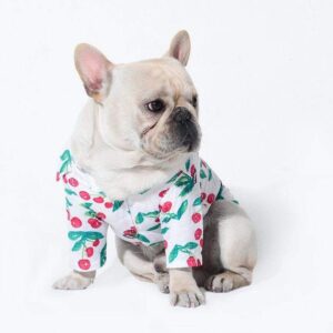 Frenchie World Shop WHITE / L Spring Summer Hawaiian French Bulldog Shirt