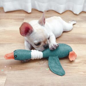 Frenchie World Shop Squeaky Linen Goose Frenchie Toy