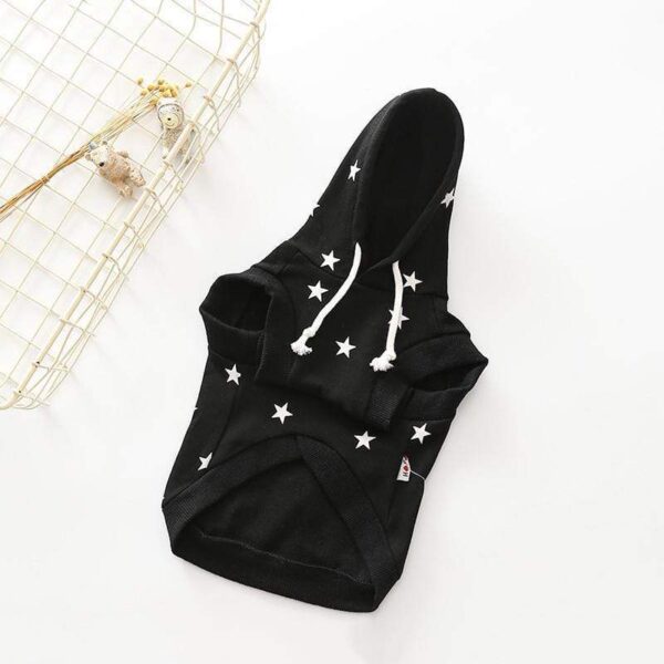 Frenchie World Shop Dog Clothing STARS Hooded Sweatshirt