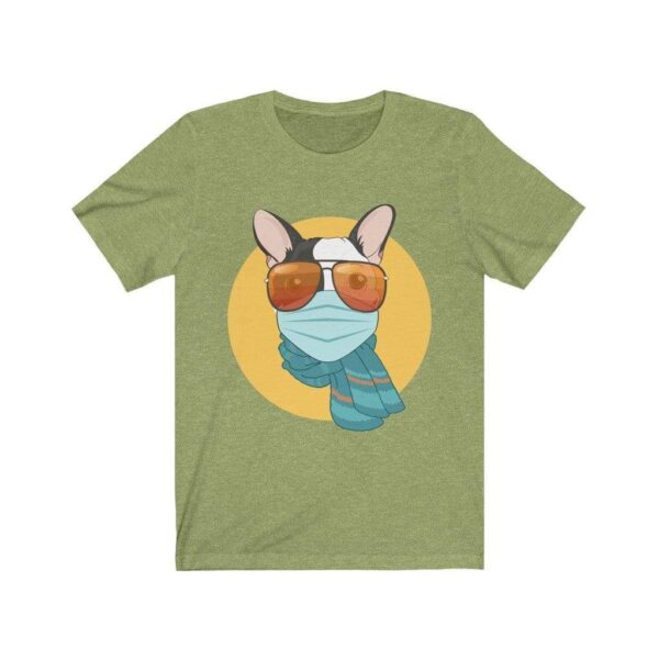 Printify T-Shirt Heather Green / XS Stay Safe French Bulldog Womens T shirt