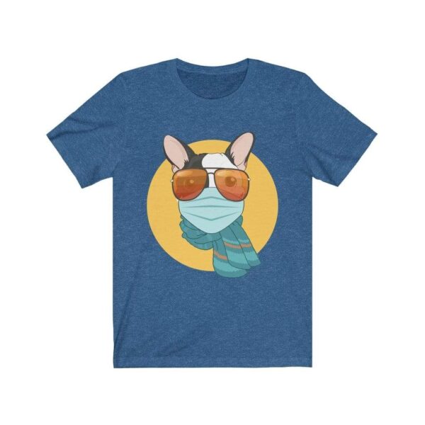 Printify T-Shirt Heather True Royal / XS Stay Safe French Bulldog Womens T shirt