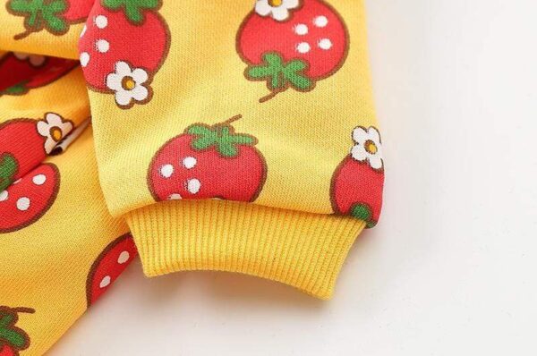 Frenchie World Shop Strawberry Cotton Dog Pajamas