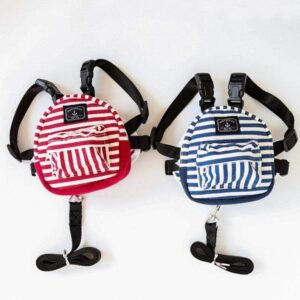 Frenchie World Shop Striped Backpack French Bulldog Harness