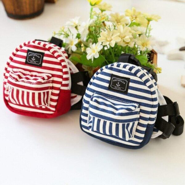 Frenchie World Shop Striped Backpack French Bulldog Harness