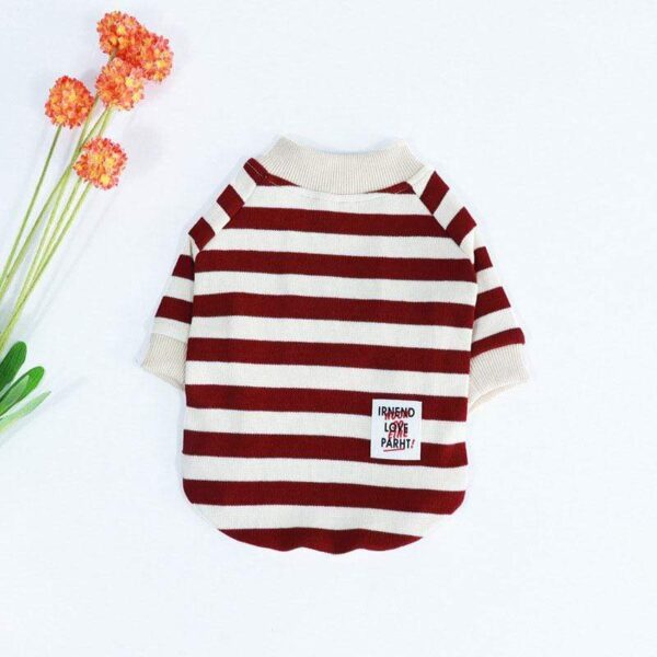 Frenchie World Shop Striped Cotton Frenchie Sweatshirt