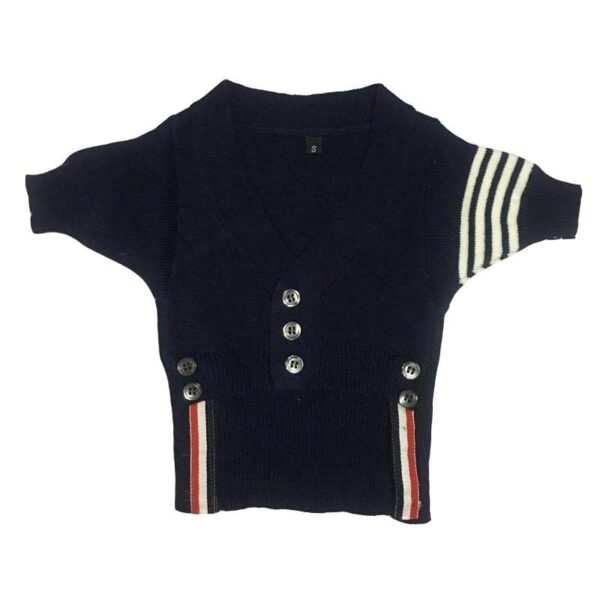 Frenchie World Shop Striped Dog Cardigan